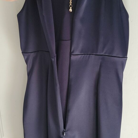 Eliza J. Navy Chain Neck Dress - Picture 7 of 8